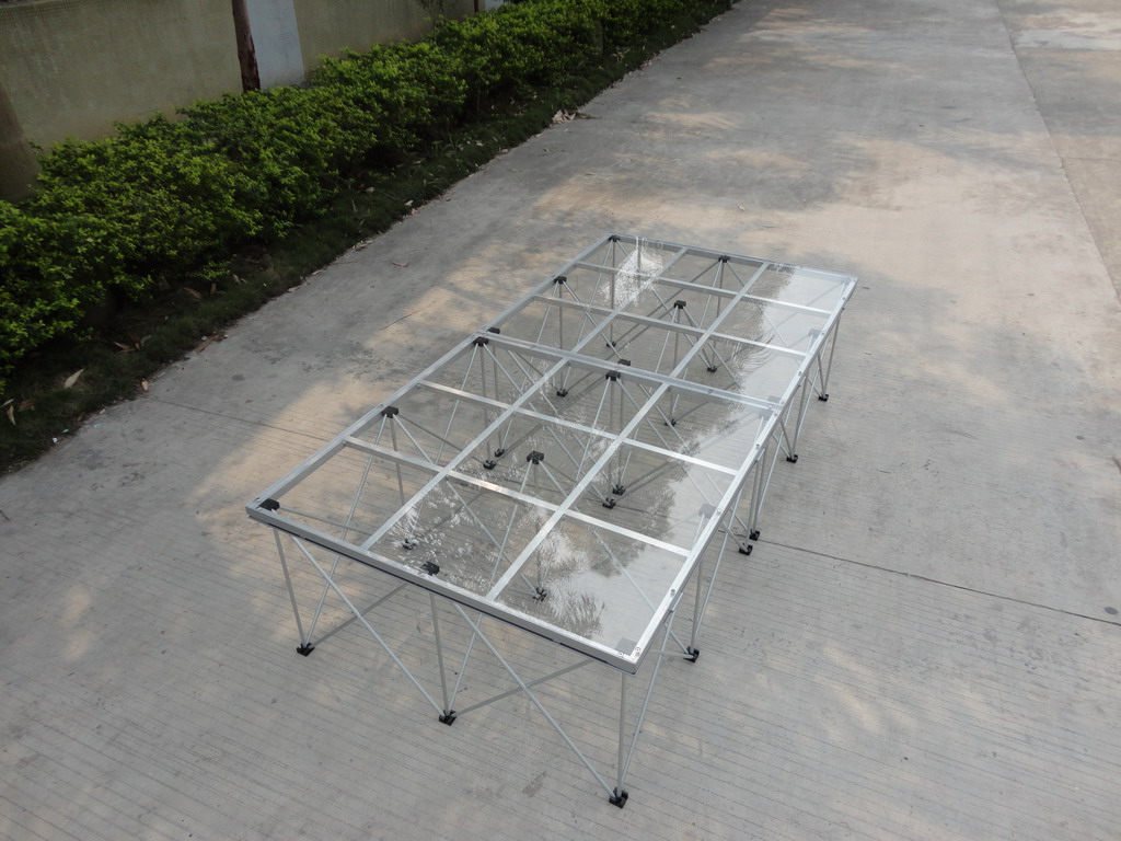 Portable glass stage Portable glass stage