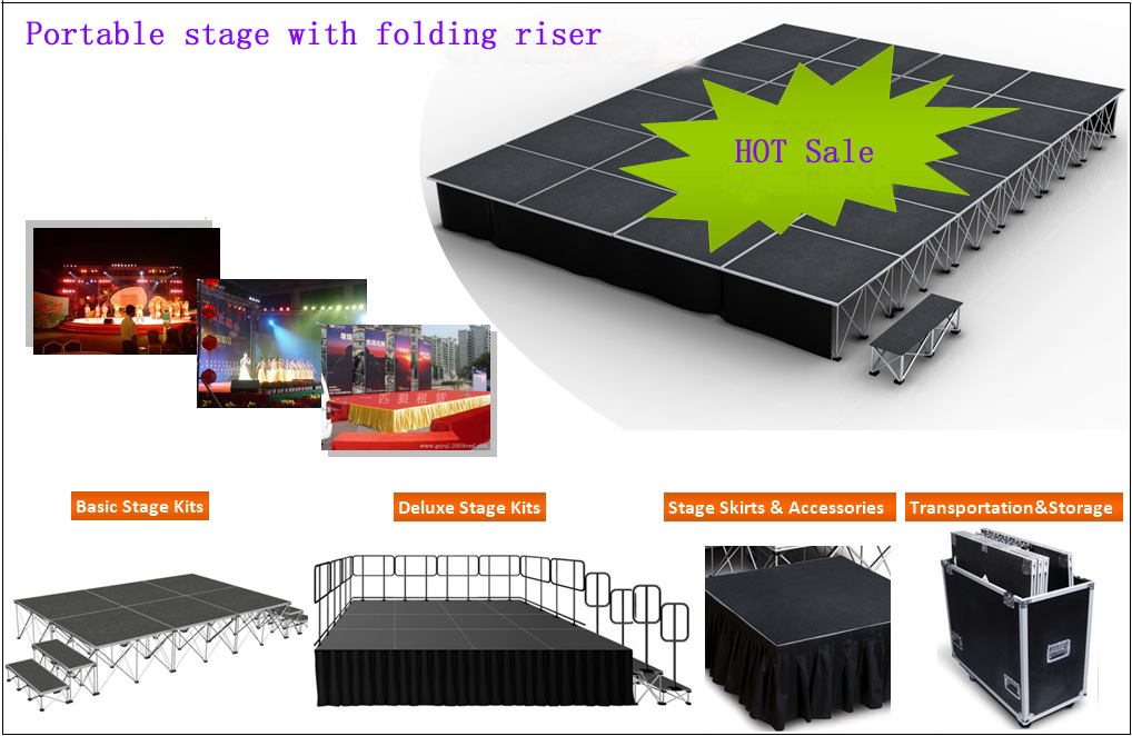 portable stage with folding riser portable satge,folding riser