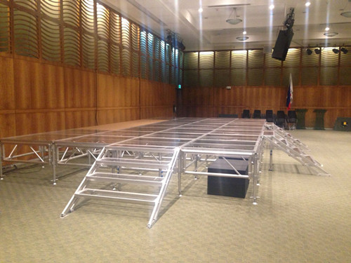 Plexiglas concert stage